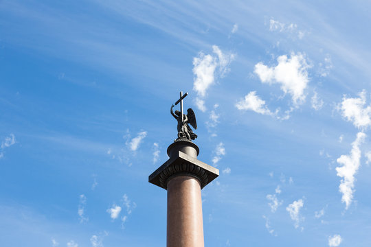 Alexander column on the background of a beautiful sky