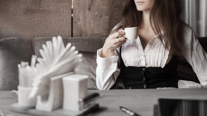 Business mood and coffee