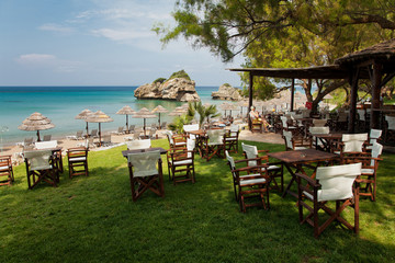 Beach bar in Zakynthos