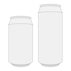 Two blank white Beer Cans with Place for your Design