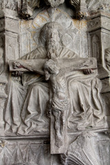 Dio padre mostra il Crocifisso; altorilievo; abbazia di Novacella