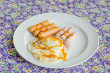 breakfast on dish