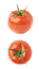 Ripe red tomato isolated