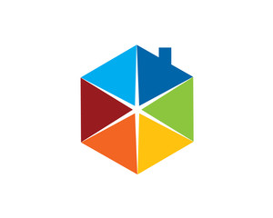 Obraz premium segmented hexagon house