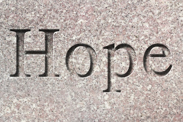 Engraved Word Hope