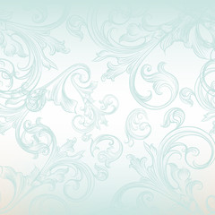 Fototapeta na wymiar Vector seamless pattern for wallpaper design with floral swirls