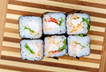 Roll with crab meat