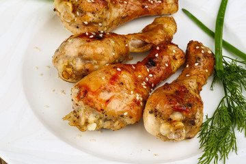Grilled chicken legs