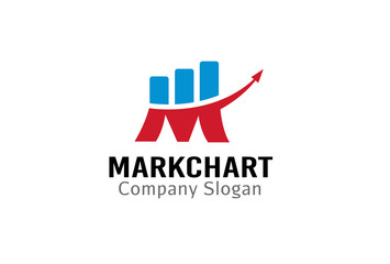 Naklejka premium Mark chart Logo template