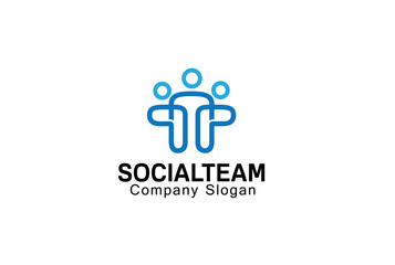  Social Team Logo template