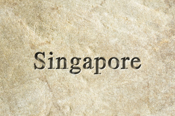 Engraved City Singapore