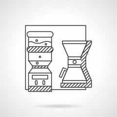 Office appliances line vector icon