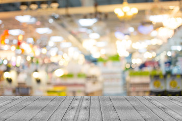 Blurred image of shopping mall and bokeh background
