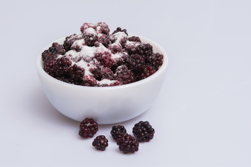 Blackberries and sugar