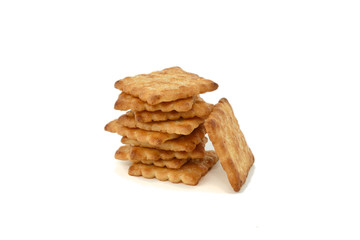 Cracker on white background,isolated on white background