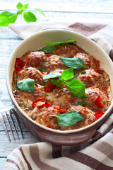 Stewed meatballs