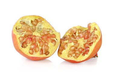  pomegranate fruit isolated on white background