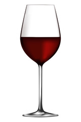 Glass of red wine 