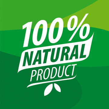 vector logo for 100% natural products