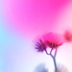colorful flowers in vintage color style on mulberry paper texture for background

