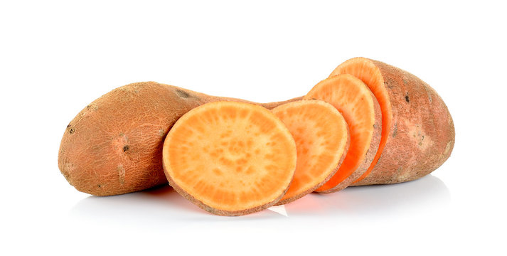 Sweet potato isolated on the white background