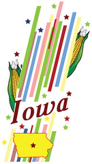 Abstract symbols of the State of Iowa