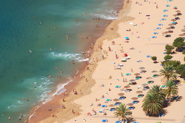 Przepiękna plaża Teresitas na Teneryfie - obrazy, fototapety, plakaty