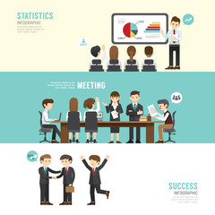 Business design conference concept people set presentation