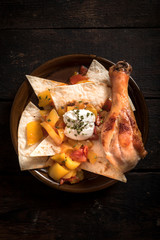 Chicken and tortilla