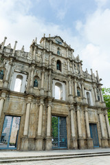 Fototapeta na wymiar Ruins of Saint Paul's Cathedral in Macau