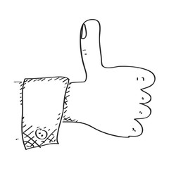 Simple doodle of a thumb