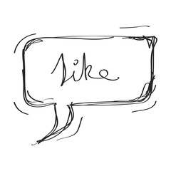 Simple doodle of a speech bubble