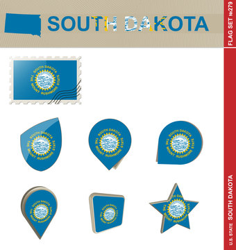 South Dakota Flag Set, Flag Set #279