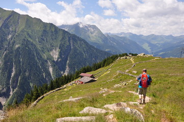 Fototapeta na wymiar Wanderung im Zillertal / Österreich