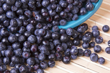 scattered blueberries