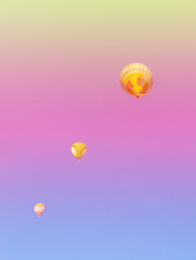 Hot air balloon made with color filters, Hot air balloon backgro