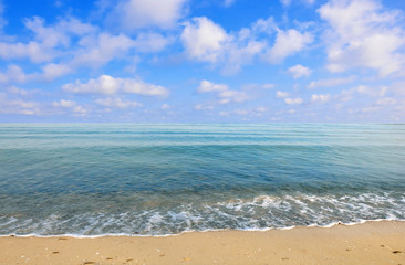 Black sea beach blue sky sand sun daylight