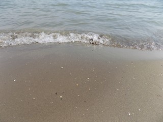 Wave on sandy beach