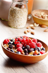 Oats nuts berries yogurt
