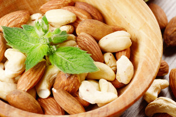 Nuts in a bowl