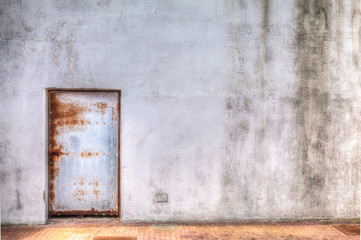 Grunge background with door