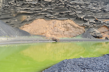 La Lagune Verte à El Golfo à Lanzarote