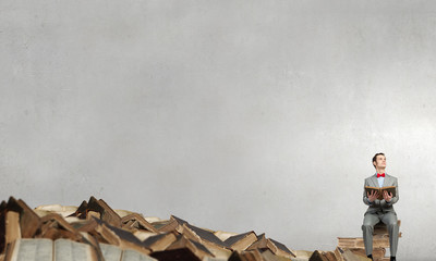 Obraz premium Nerd with book