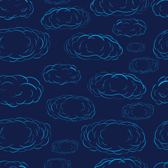 Seamless color clouds contour