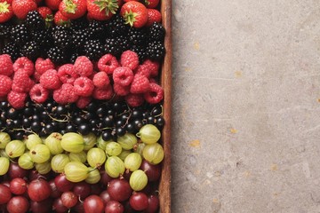 fresh summer fruit selection