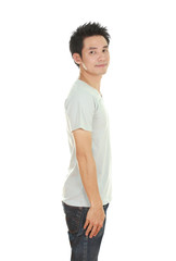 man with t-shirt (side view)