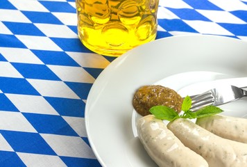 Weißwürste mit Maß Bier
