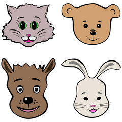 Abstract muzzles of animals.