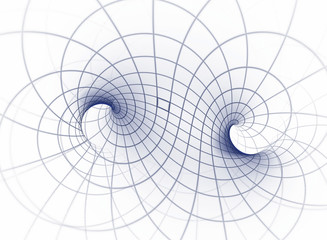 Abstract  spiral fractal in the box