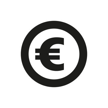 The euro icon. Cash and money, wealth, payment symbol. Flat